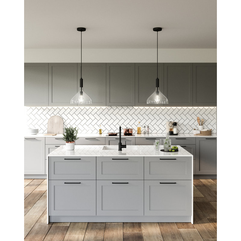 Luminaire suspendu en forme de dôme à 1 lumière Rayden, Noir mat