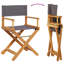 Montclus Folding Garden Chairs Dark Grey Fabric-2116491901