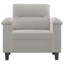 Canapé-fauteuil, microfibre grise, pieds fuselés, 35 po