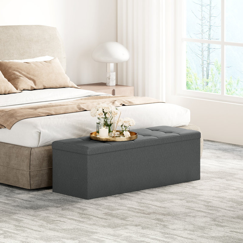 110cm Wide Standard Ottoman, Dark Grey