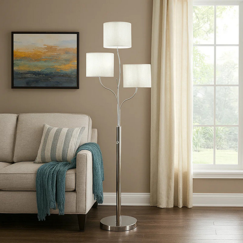 Joelina Nickel Floor Lamp