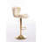 Set Of 2  Bar Stools,With Chrome Footrest And Base Swivel Height Adjustable Mechanical Lifting Velvet + Golden Leg Simple Bar Stool-Cream-117042366-117042368