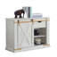 Console de style rustique blanc antique avec canapé et table d'appoint avec tiroirs