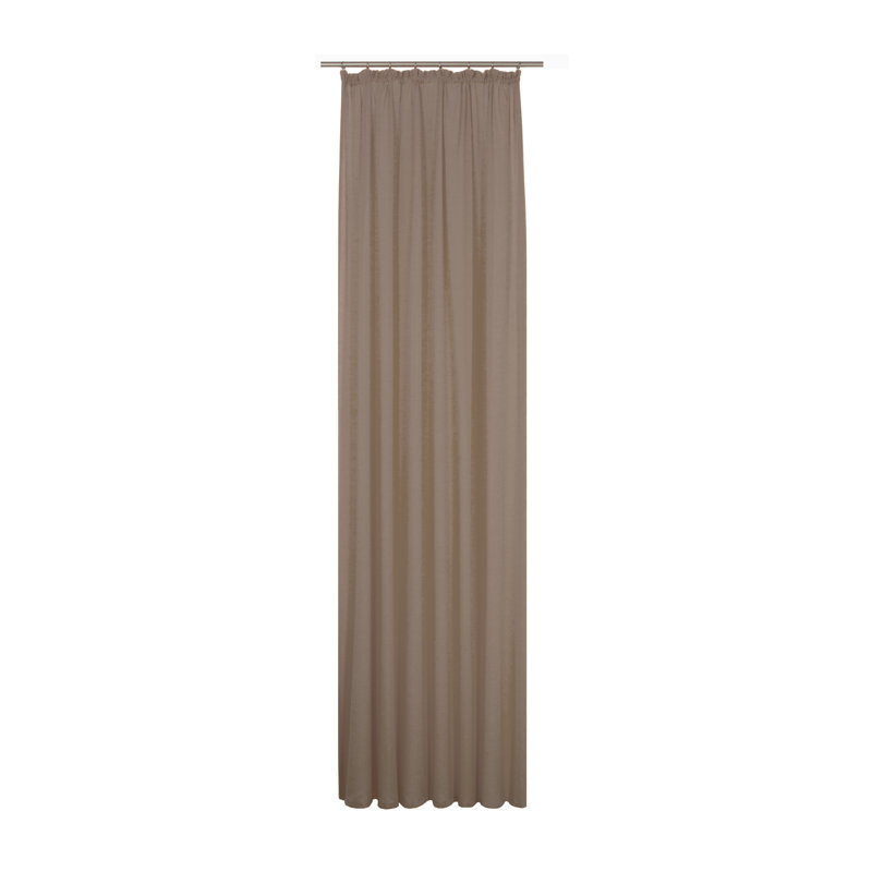 Peck Pencil Pleat Room Blackout Single Curtain, Brown, 142cm Width x 150cm Drop