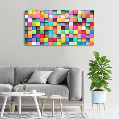 Colorful Squares - Wrapped Canvas Print
