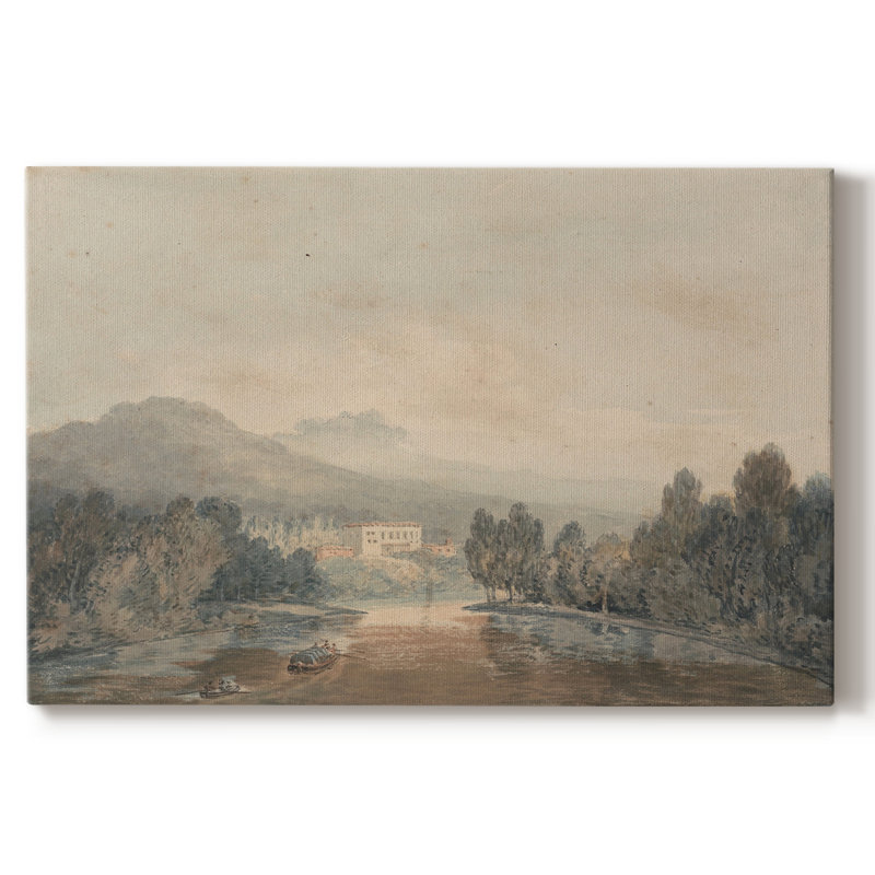Paysage rétro - CD XXII, reproduction d'art sur toile, H 19 po x l 28 po