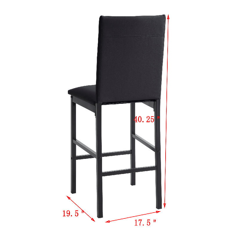 Chaise d'appoint rembourré, Noir