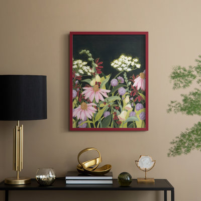Impression encadrée Moonlit Wildflowers II - bois massif