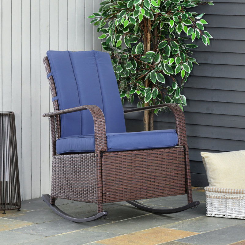 Chaise berçante avec repose-pieds réglable