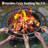 Outdoor Fire Pit with Spark Screen Cover, 37 Inch Wood Burning Fire Pit with Stoker Tool, Portable Firepits
