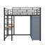 Lit mezzanine élégant en métal avec tablettes de bureau intégrées et prise de courant-1622355937-1622355936