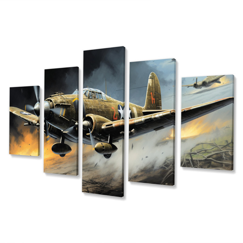 - Impression d'art mural militaire - 5 panneaux