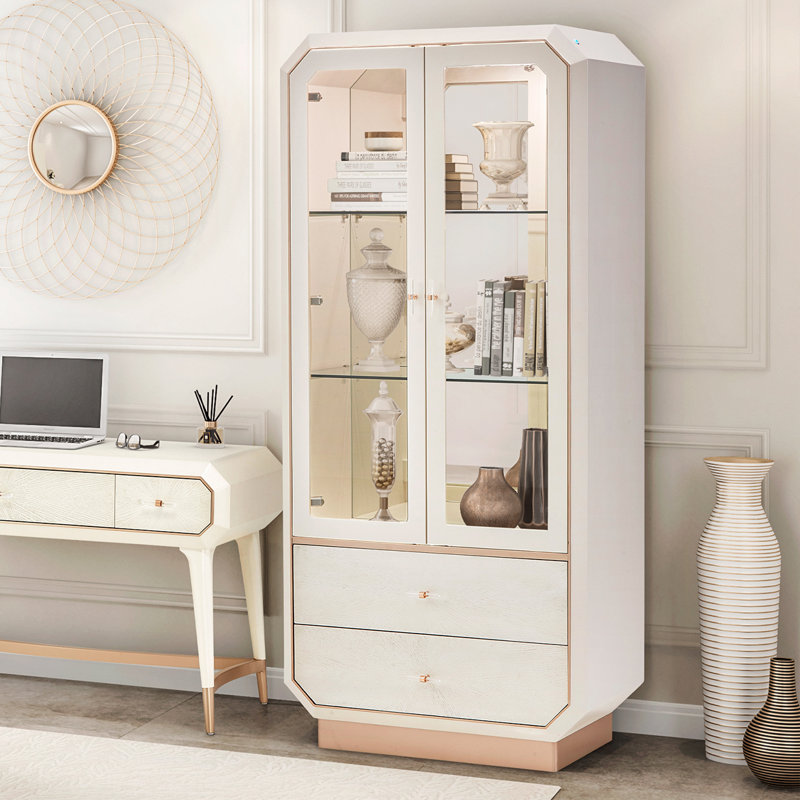 La Rachelle Lighted Curio Cabinet