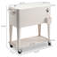 Chariot à glaçons extérieur crème 3-en-1 avec ouvre-bouteille et tablette de rangement-1636927091
