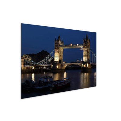 Tower bridge London by Art Studio 53×80 cm MetalArt Materic Aluminum Satin Effect, Frameless Panel, Lightweight Ready to Hang