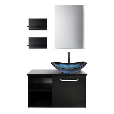 Mereworth 28" Wall-Mounted Single Bathroom Vanity Set