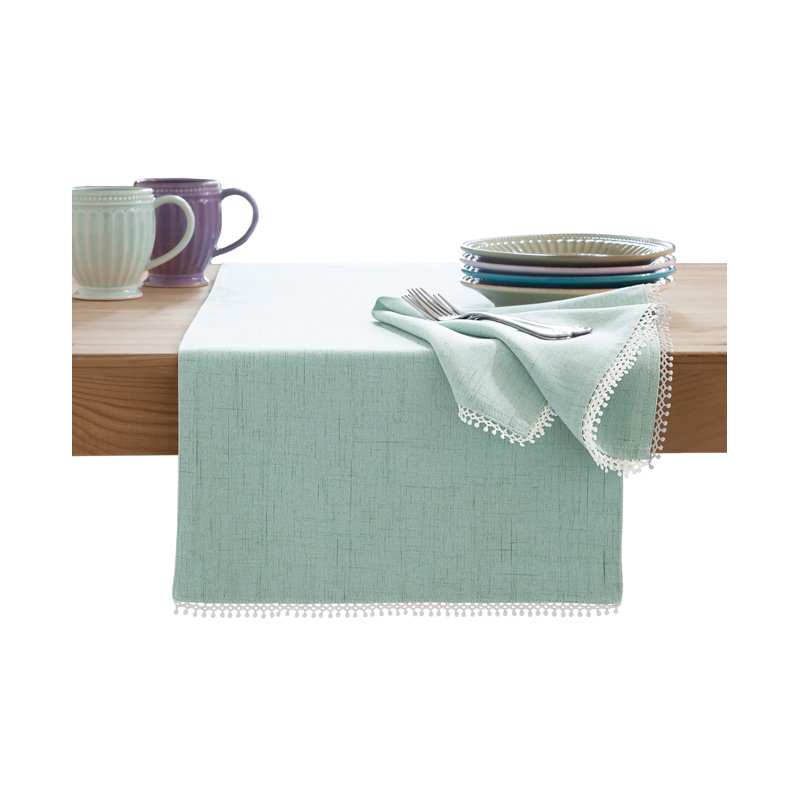 Lenox French Perle Runner, Ice Blue, 90" Rectangle
