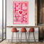 «Love You», art mural abstrait fantaisiste romantique-129021640