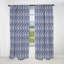 Panneau de rideau abstrait, motif occultant moderne bleu blanc - Motif abstrait blanc et bleu-1082328934