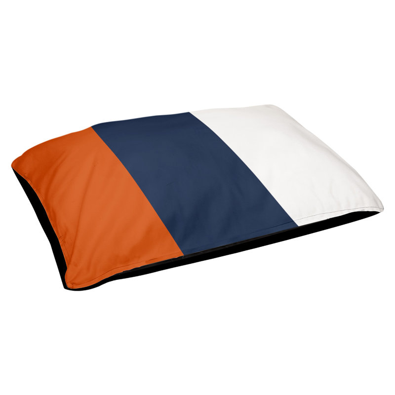 Coussin Detroit, Orange/Navy/White, Extra Large (50" W x 40" D x 7" H)