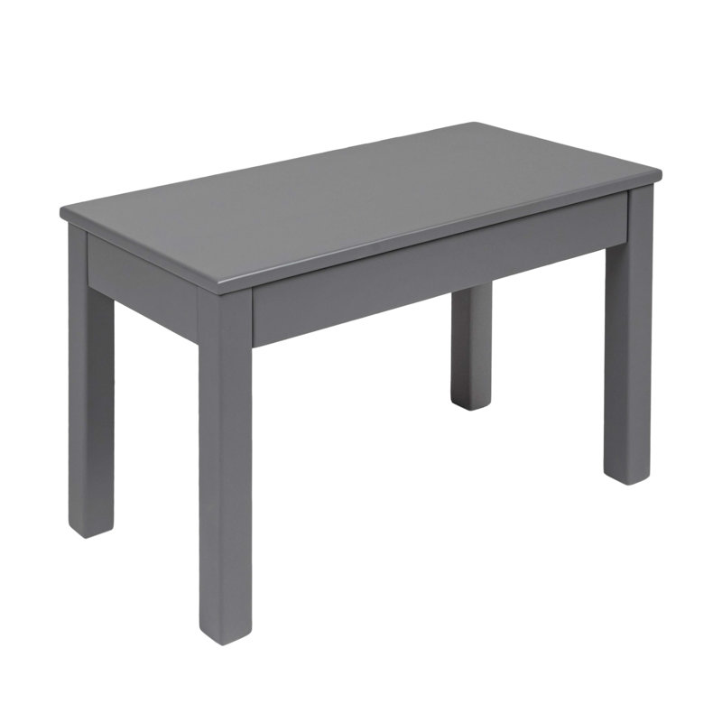 Rosalynda Solid Wood Storage Bench, 45cm H x 70cm W x 35cm D, Grey