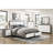 Two Drawers Nightstand Ivory And Gray Finish Bedroom Furniture 1Pc