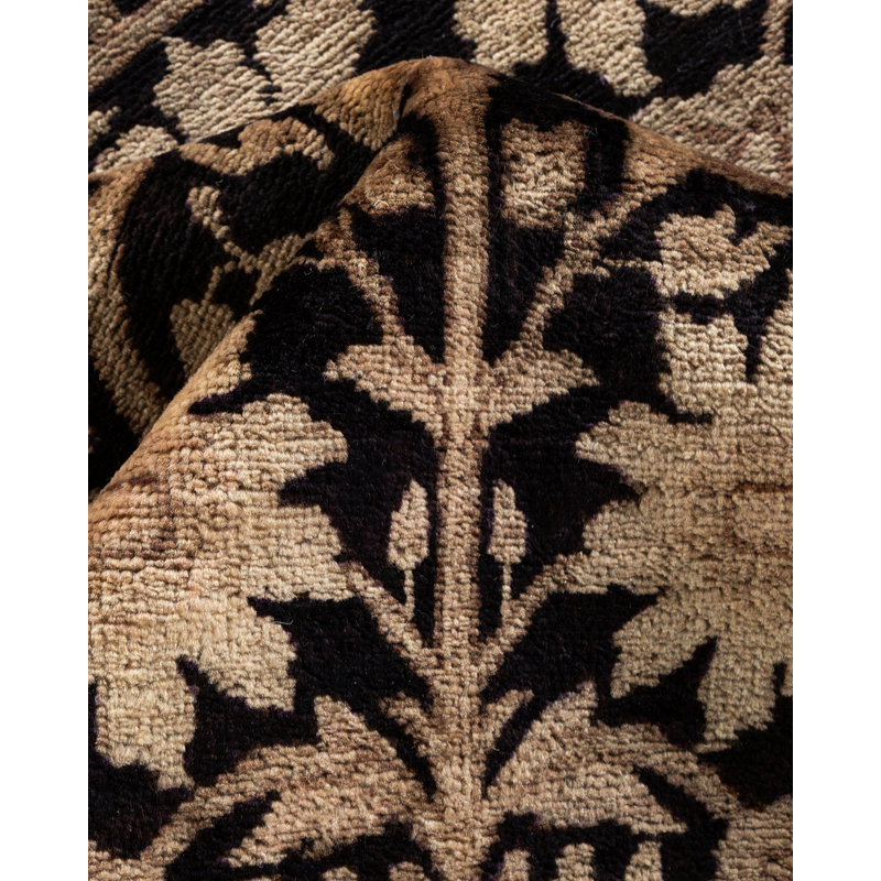 One-of-a-Kind 11' 10" X 18' 2" 2010s Wool Area Rug in Black