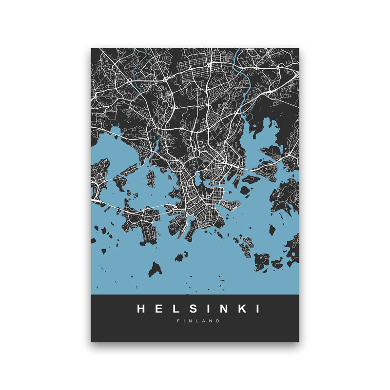 Helsinki - Print, 30cm H x 21cm W x 1cm D, Wrapped Canvas