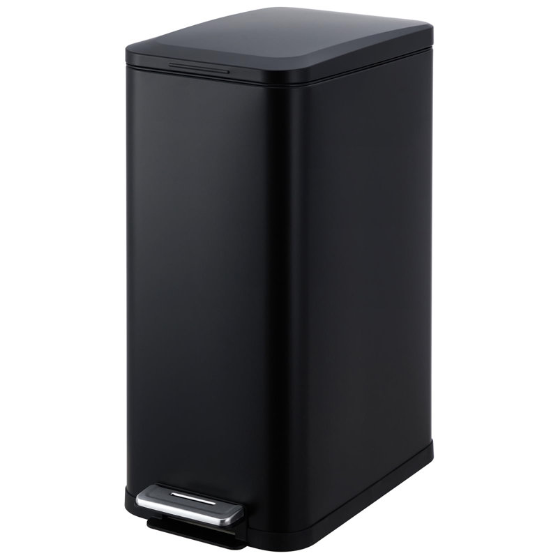 Poubelle de cuisine 13,2 gallons / 50 L, mince poubelle en acier inoxydable avec seau intérieur amovible