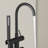 Freestanding Tub Faucet With Handheld Shower, Floor Mount Bathtub Filler In 304 Stainless Steel With 360° Swivel Spout, CUPC Ceramic Valve-125121419