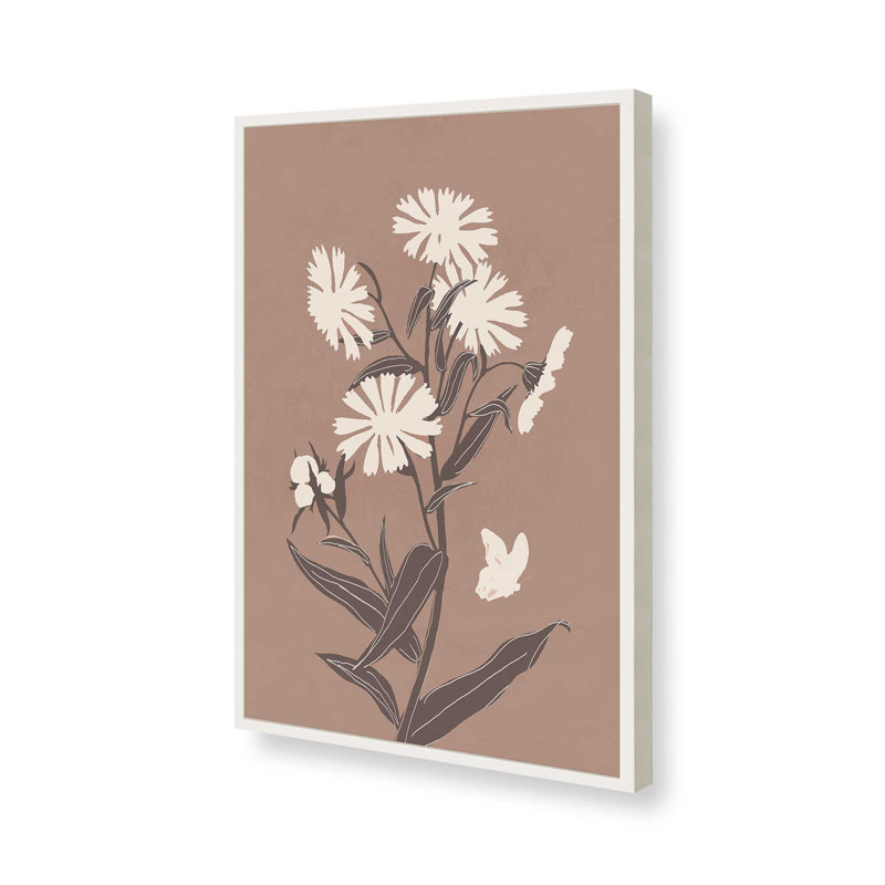 Abstract Flowers 16 By Thingdesign Art Print, 30" H x 20" W, White