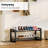 Expandable Shoe Rack, 2 Tier Metal Shoe Shelf, Adjustable Shoe Stand for Sneakers, Boots, Heels, Heavy-Duty Steel Standing Shoe Organizer for Entryway, Closet, Bedroom, Black-466425671-466425689