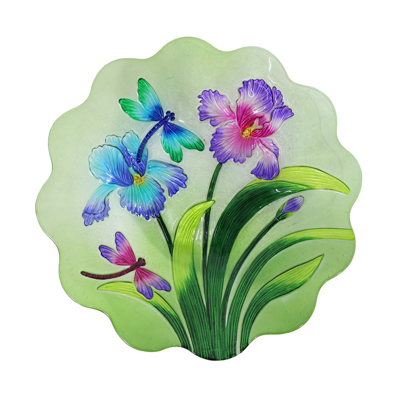 Bain d'oiseaux en verre