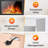 60" Electric Fireplace TV Stand with Remote,4 Flame & 12 Crystal Colors with Auto-Glow,Fully Adjustable 3D Flame,Sleep Timer & Safety Protection,Light Oak-1480095828