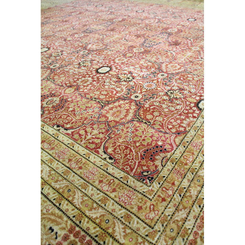 Tabriz One-of-a-Kind 11'10" x 12'1" New Age Area Rug in Red/Rust