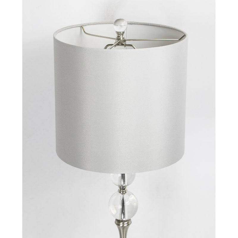 Jennieve Lamp, Brushed Nickel, Gray