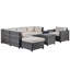 Ensemble de conversation modulaire en rotin avec coussins 8 pièces Hillcroft-419380743-531579506