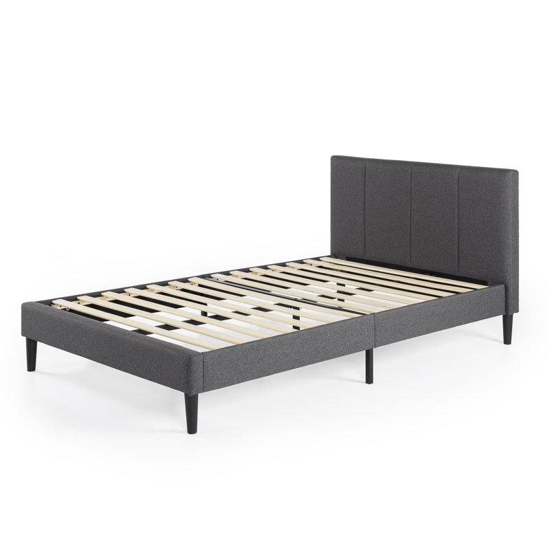 Daneshia Upholstered Platform Bed, King, Gray