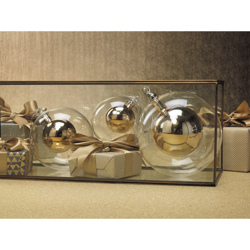 Ensemble de 6 boules de Noël doubles en verre