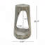 Table d'appoint d'extérieur, table de bout à conception creuse, tabouret de jardin pour patio, table d'appoint décorative pour terrasse de balcon sur la plage, béton léger, texture semblable au bois