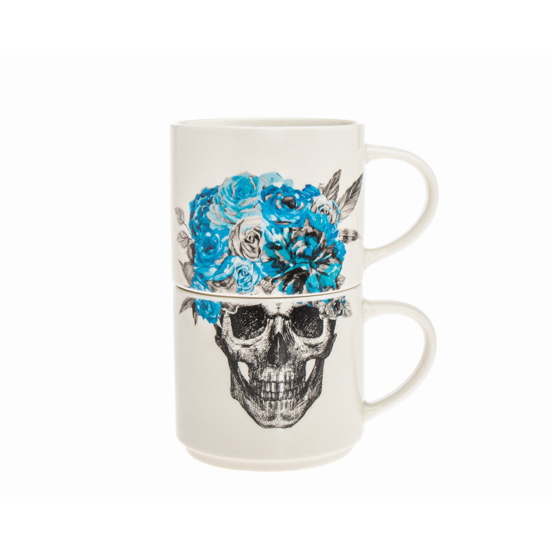 Boho Skull Stacking Mug Set