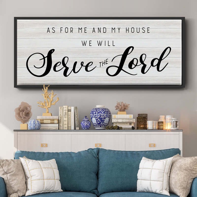 Serve the Lord - Toile encadrée, H 20 po x l 50 po