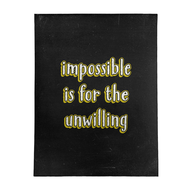 Tapis en poly-chenille style tableau noir impossible, Rectangle 5 pi x 7 pi