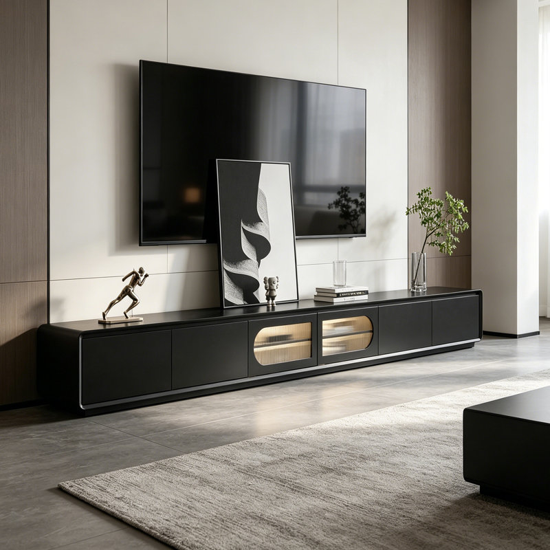Meuble télé moderne et simple, H 15,74 po x L 118,11 po x l 15,74 po