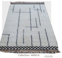 Keon Handmade Wool Cream Rug, Rectangle 9' x 12'