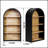 4-Tier Black Arched Bookshelf, 43 Inch Tall With Spacious Storage Shelves For Modern And Classic Decor
