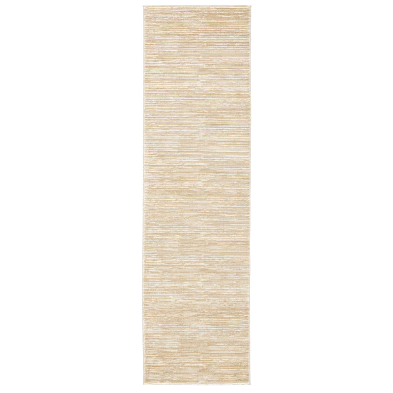 Vision Striped Area Rug In Beige, Runner 66 x 244 cm