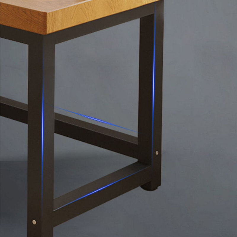 Bureau de direction brun en bois massif en forme de L, Retour à gauche, 66.93" H x 62.99" W x 47.24" D