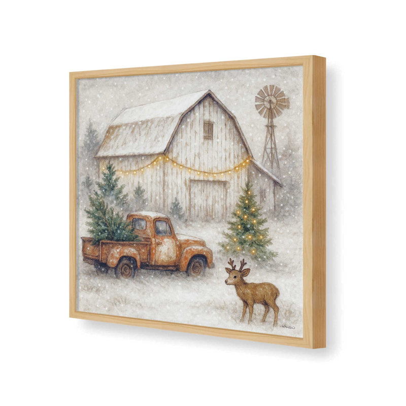 «Christmas is in the air» par Anthony Smith, reproduction d'art, L 20 po x H 20 po, Érable, Impression encadrée