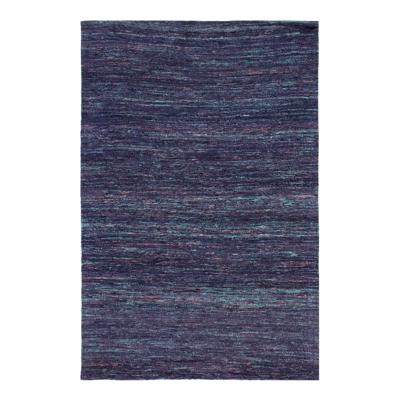 Soie contemporaine à tissage plat 6 pi x 9 pi Sari